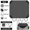 Outdoor AC Unit Cover Oxford Cloth Mesh Top Guard for Air Conditioner Condenser, Leaf Debris Protection with Elastic Hooks Kit