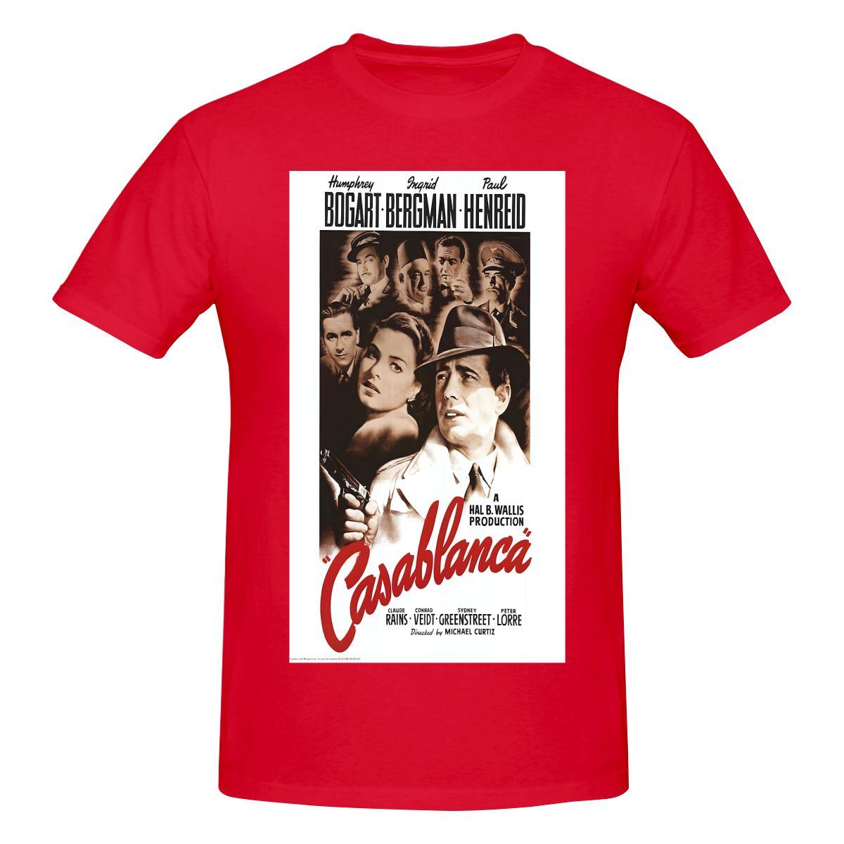 

Funny A Classic Poster For The 1942 Classic Movie Casablanca Unisexs Tshirt Printed Tops are loose and slim fit Womens Tshirts S