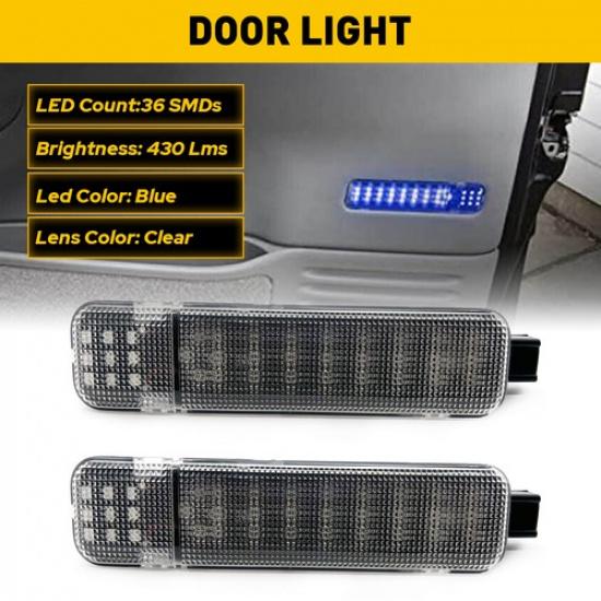 2 Blue LED Door Light Courtesy For Chevrolet GMC Hummer Cadillac Car Accessories