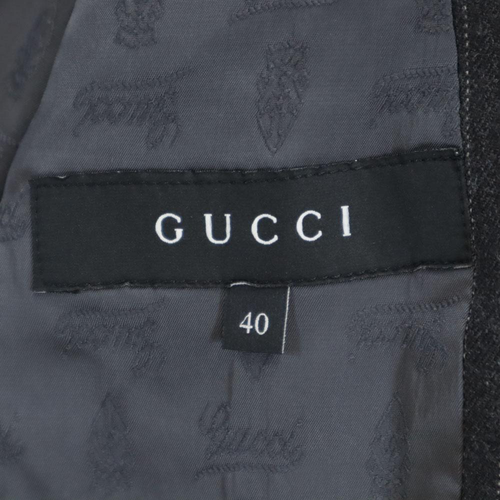 GUCCI made in Italy Pinstripe tailored jacket 40 Charcoal gray blazer Women Used