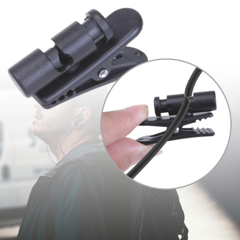 Long Last ABS Material Solid Clip Black Headphones Wire Clip for Managing Earphone Wire User Friendly Cord Holder