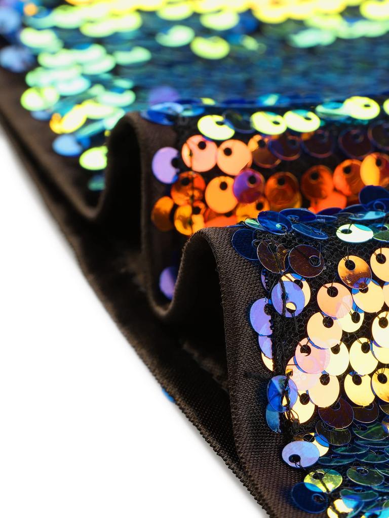 Allegra K Mermaid Tank Round Size S Women's Top, Camisole, Sequins, Shining, Sparkle, Sleeveless, Neck,