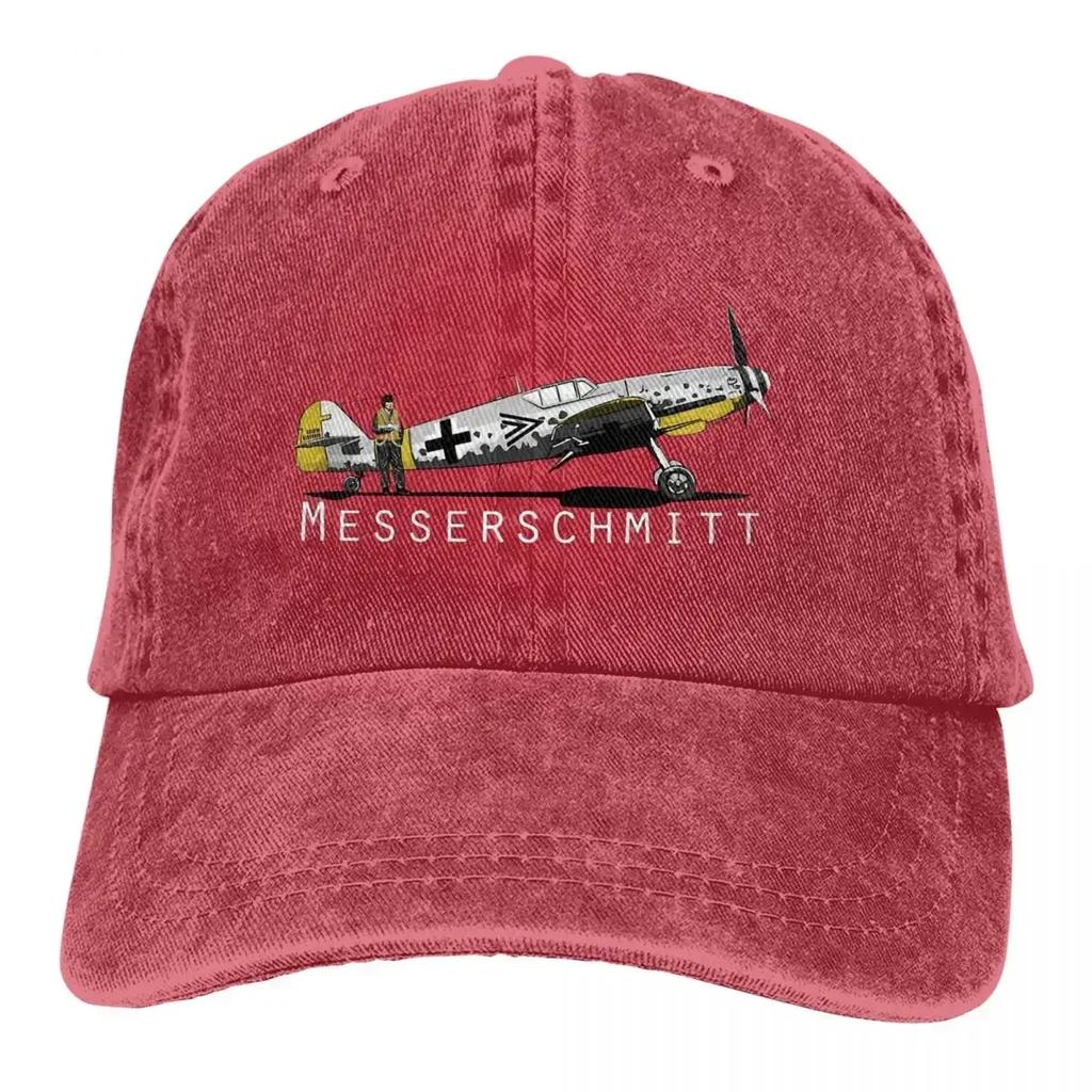 Airplane Lover Multicolor Hat Peaked Men Women's Cowboy Cap BF 109 Baseball Caps Personalized Visor Protect Hats