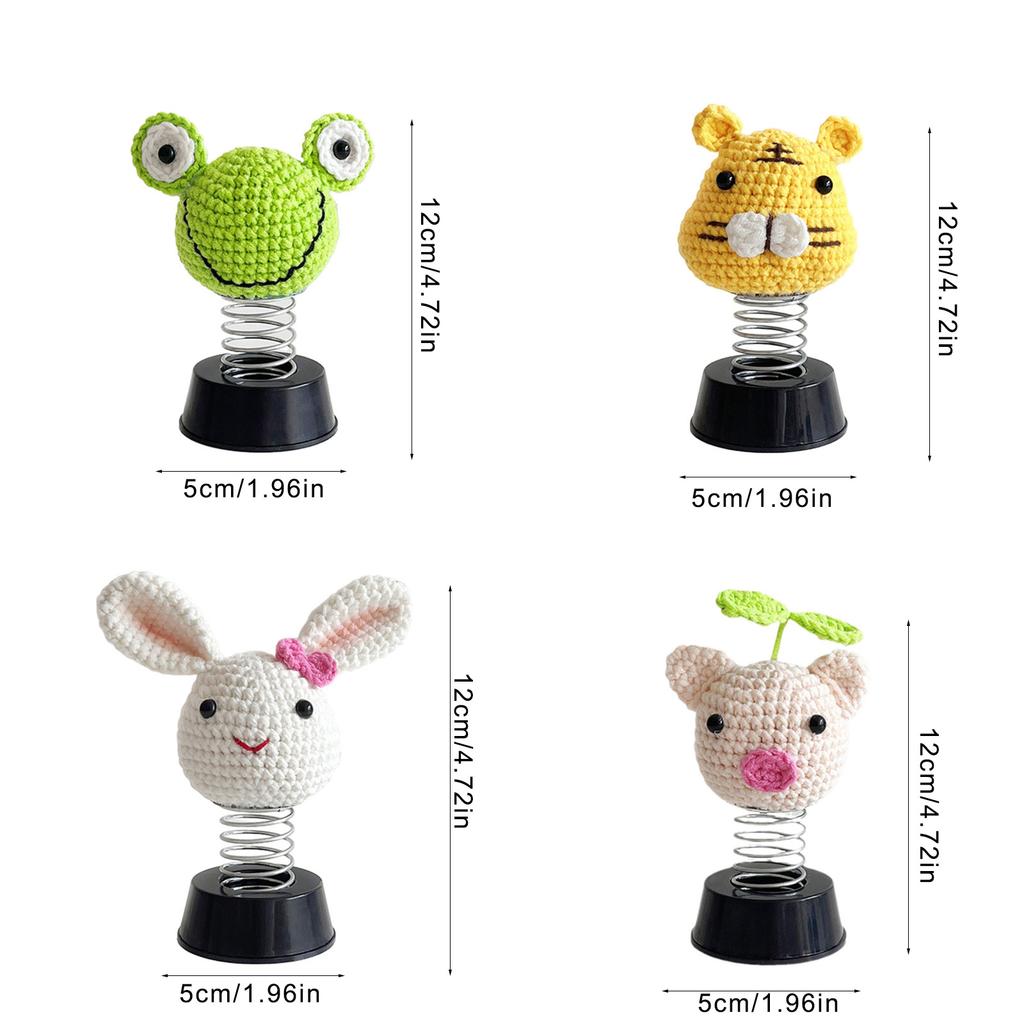 Gestricktes Tier-Muster Auto-Dekoration Häkel-Dekorationen Auto-Innenraum-Schmuck Wackel-Figur Armaturenbrett-Dekorationszubehör
