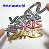 3D Metal Yaris Logo Emblem Badge Matte black Chrome Plated Trunk Letter Sticker For Toyota Yaris Car Exterior Decor Accessories