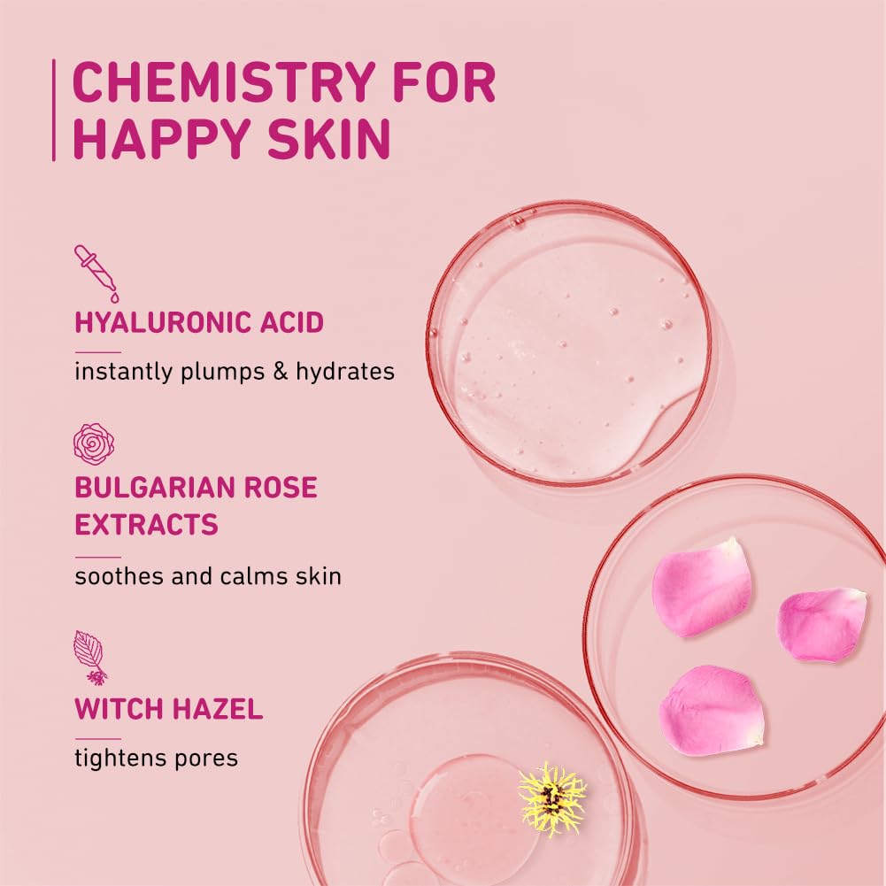 Plum Bulgarian Valley Rose Water Face Toner 100ml Hydrating Pores Tightening pH Balancing Alcohol-Free