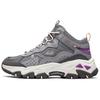 Outdoor Fashion Versatile Thick Sole Breathable Height Increasing Rebound Mid-Top Casual Shoes Women Casual Shoes Gray Purple 180133-PRMT