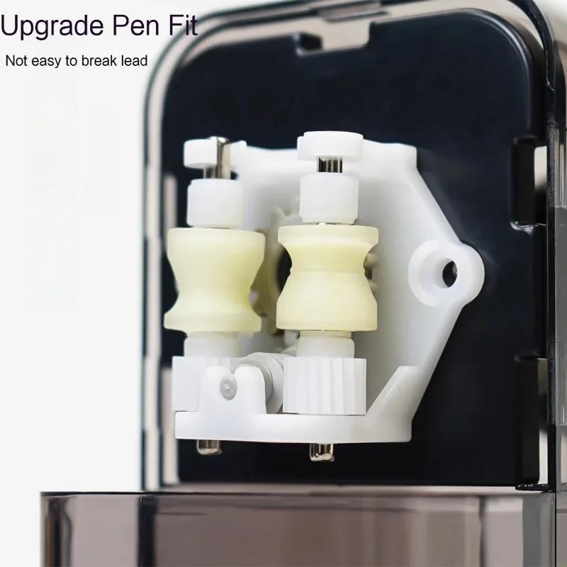 Manual Hand Crank Pencil Sharpener Transparent/Black for Children Artists Art Special Student Creative Office School Stationery