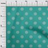 oneOone Cotton Poplin Dusty Teal Green Fabric Asian Circle Block Diy Clothing Quilting Fabric Print Fabric By Yard 42 Inch