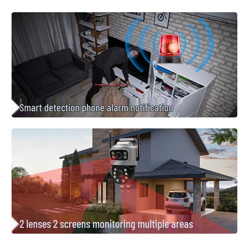 Wireless Outdoor WiFi Camera with Mobile Humanoid Tracking & HD Dual-Picture Mode