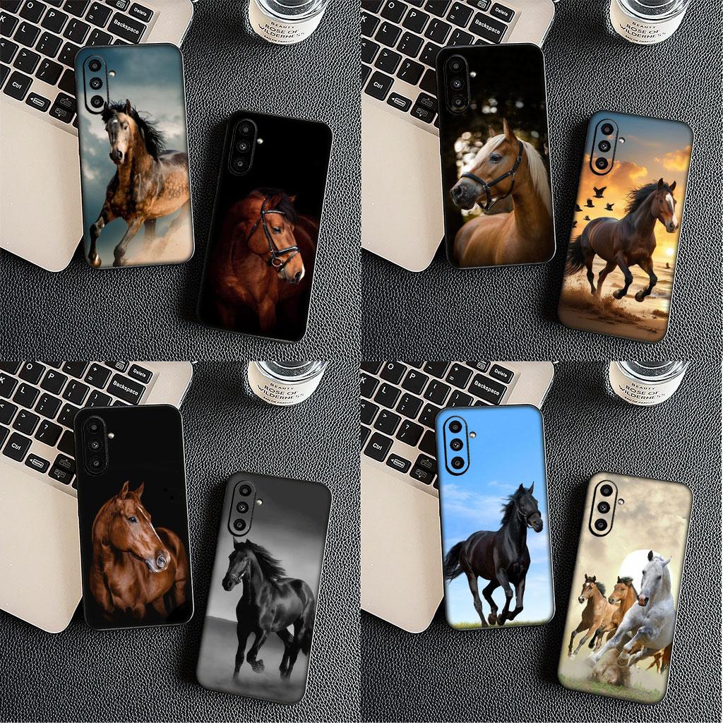 Wild And Free Horse Casing Phone Cover for Samsung Galaxy S22 S21 S20 Fe Ultra S9 Plus + A13 A22 M21 M31 M55 M15 Case