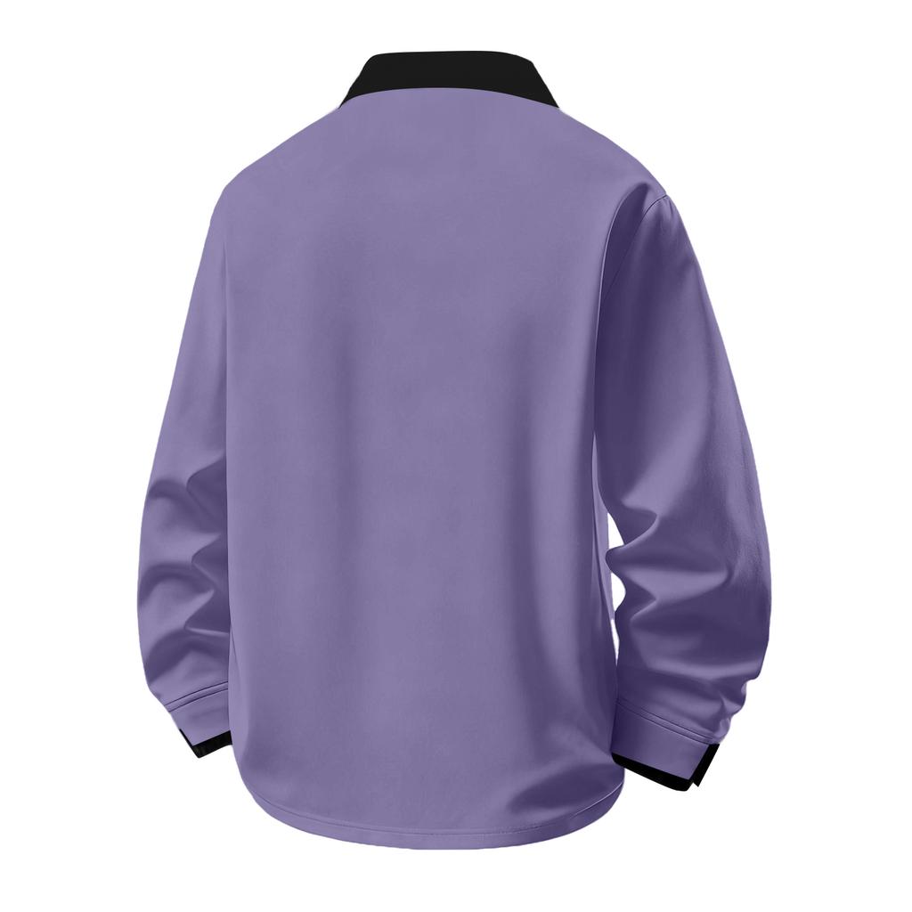Men's Casual Color-blocking And Patchwork Style Two-piece Hoodie, Men's Loose Lapel Shirt Hoodie