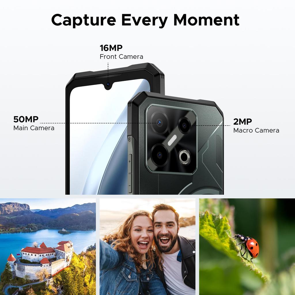 DOOGEE Blade GT Play Rugged Smartphone 5G, LED Light Effect, 20GB+256GB/2TB Rugged Phone, 6.72”FHD+ 120Hz, 50MP, Side Fingerprint, Face ID, OTG/NFC