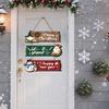 Rustic Wooden Holiday Wall Decor Christmas Welcome Sign for Front Door, Hanging Ornament, Festival Farmhouse Style Festive Door with Lanyard