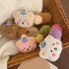 Autumn and Winter Lamb Fur Cute Little Bear Hair Clip Large Plush Duckbill Clips Sweet Hair Accessories Girl's Side Bangs Clip
