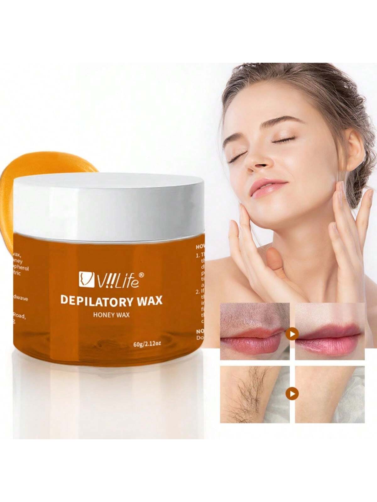 

1 шт. 60 г воск для депиляции, медовый воск для точного формирования бровей, набор для депиляции бровей, для путешествий и домашнего использования, подходит для женщин, бровей и лица, коричневый