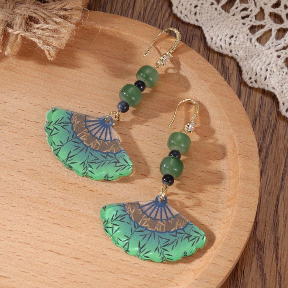 New Chinese Style Blue and White Porcelain Earrings Zinc Zinc Alloy Drop Earrings  Women