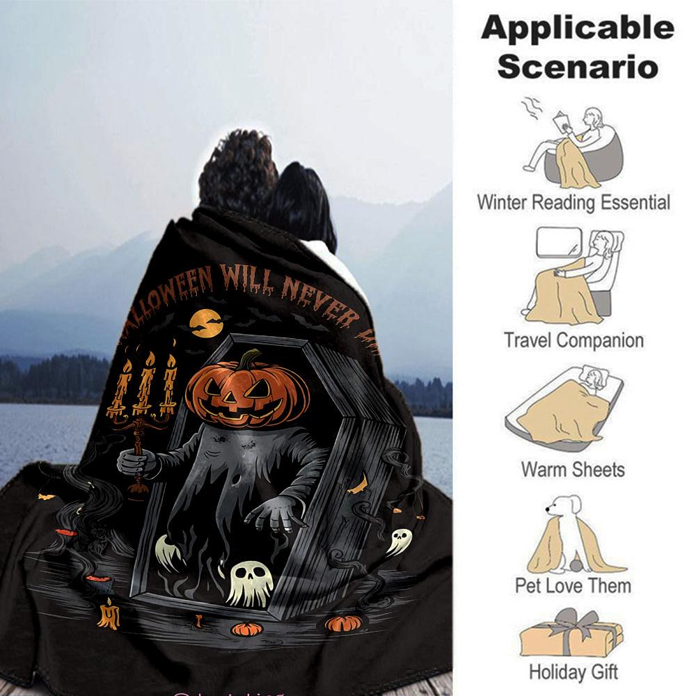 1pc Halloween, coffin Throw Blanket Soft Flannel, Cozy All Season Polyester Perfect for Home, Office
