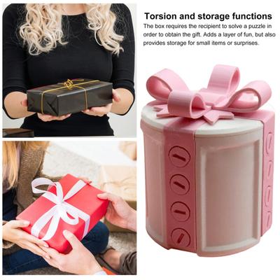 Caja de Tornillos de Broma 3D Caja de Regalo Molesta con Tornillos Caja Rompecabezas Reutilizable con Lazo Regalo de Broma para Seres Queridos Bromas para el Día de San Valentín