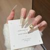 Cat's Eye Wearing Nail Pure Hand-made Nail Piece Fake Nail Wearing Nail Piece Advanced Sense Thin Dog Long