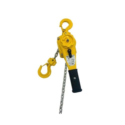 Win-win-win: 1-ton, 1000kg capacity, 1.5m, lightweight and compact, single-unit lever hoist with chain roller, reinforced lever, and Grade 100 chain.