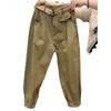 Women's Summer 2024 High-Waist Harem Pants - Casual, Lightweight, Large Size, Cuffed Overalls