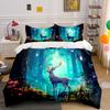 Elegant Deer Forest Art Set Soft Comfortable Duvet Cover Bedding Set Included 1*Duvet Cover & 2*Pillowcases Gift