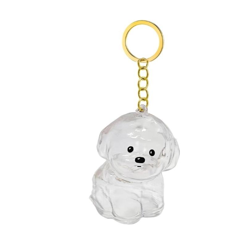 

Clear Cat Dog Hair Storage Charm Keychain Memorial Jewelry Pet Furs Collector Keepsakes For Pet Owners Keepsakes Gift