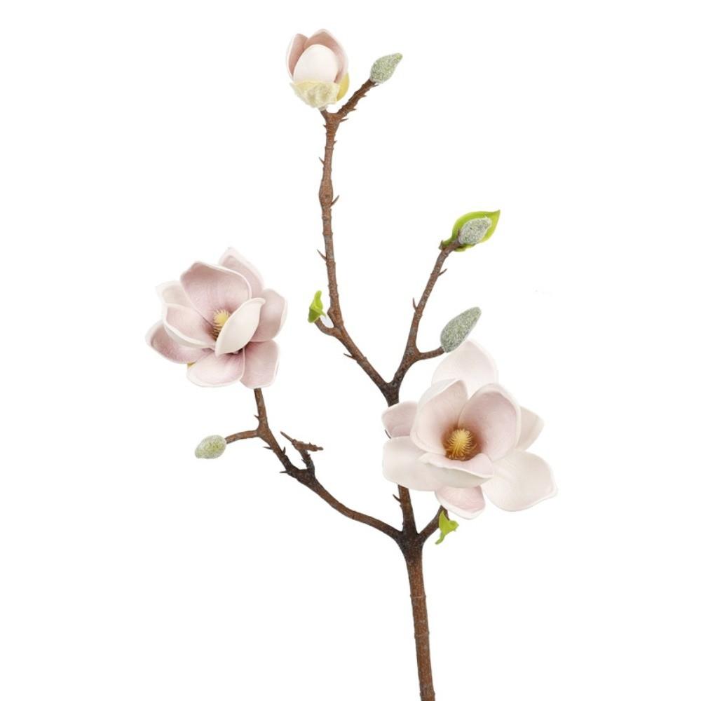Handmade Artificial Magnolia Flower Real Touch Faux Magnolia Branch  Home Living Room Decor
