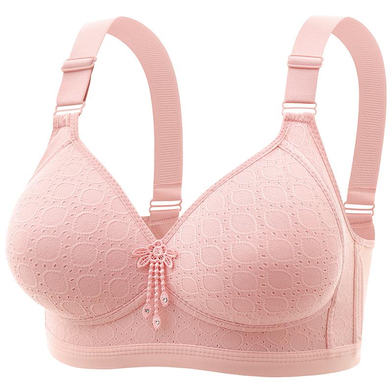 Large size, large chest, small thin cup, no steel ring, comfortable gathering bra, side retracted accessory breast, adjustable back bra