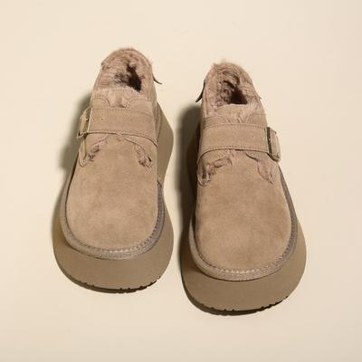 Buty zimowe, Damskie buty z grubym futerkiem, Damskie buty na grubej podeszwie, Nowe buty bawełniane