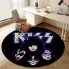 1pc Kiss Band Logo Home Office Outdoor Round Carpet Gift Decorative Rug MatRC2711