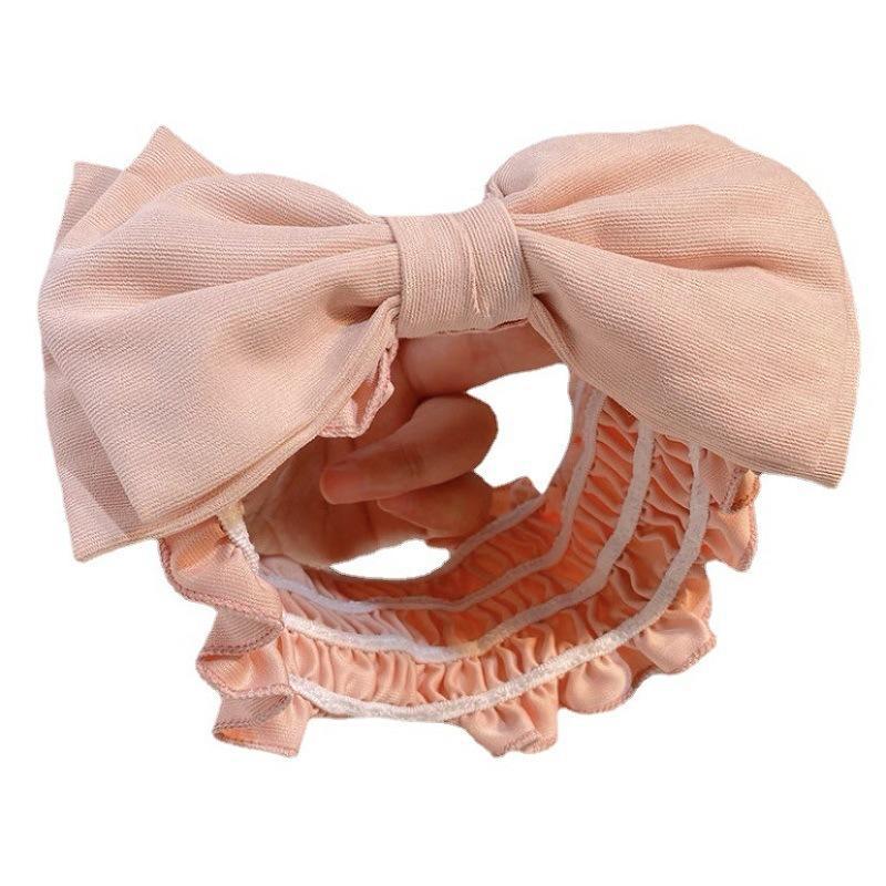 Thin Wide Edge Double Layer Bow Lace Headband Lightweight Hair Accessory for Women Makeup Facial Treatment