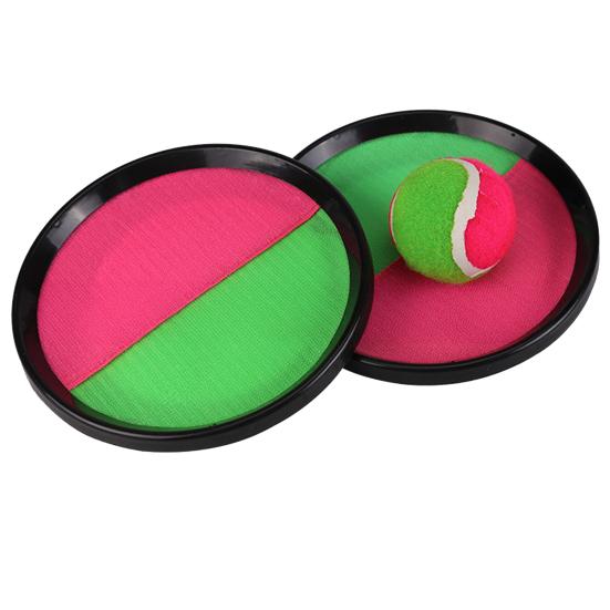 Kids Toss Catch Ball Game with 2 Paddles 1 Ball Indoor Backyard Boys Girls Parent-children Interactive Sticky Ball Throwing
