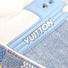 Excellent LOUIS VUITTON Low Cut Sneakers Lv Trainer Ice Blue Denim Mens 6 Used