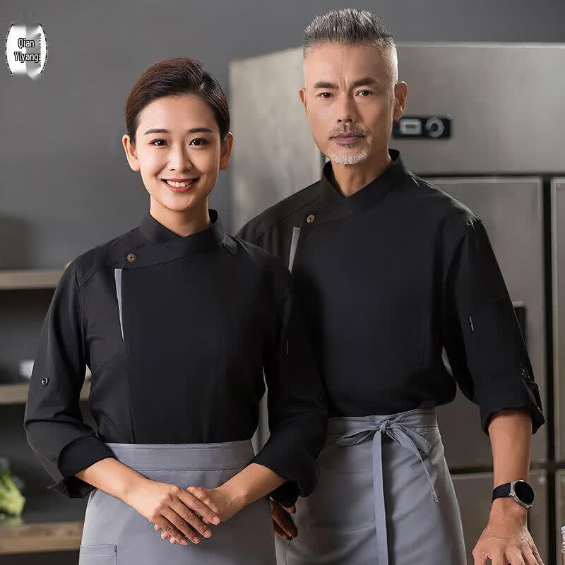 Professional Men s Long Sleeve Chef Uniform XL