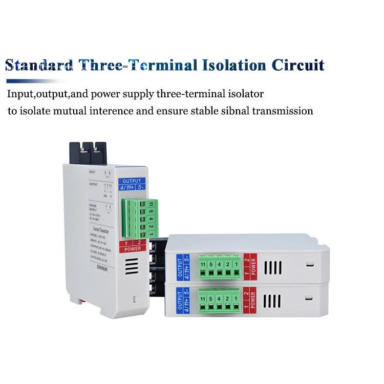 AC/DC Voltage Transmitter Sensor Transducer AC/DC 0-500V Input 4-20mA 0-20mA 0-5V 0-10V Output DC 19-380V Power Supply
