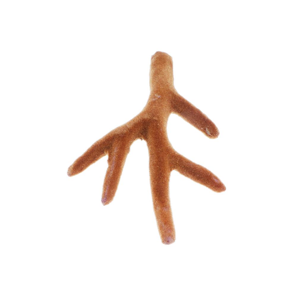A Pair of 7cm Deer Antlers Model Toy, Plastic Wall Ornament, Home Decor Present
