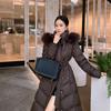 Fashionable Women's Mid-length Down Jacket - New Winter Collection High-end Cinched Waist Over-the-knee Coat