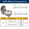 REZZ 250mm10inch Flat Round-Edge Electroplated CBN Grinding Wheel for Woodturning Tools Gouges Knife Grinding Sharpening
