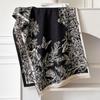 Elegant French Vintage Butterfly Print Faux Cashmere Scarf Women Warm Thick Wrap Shawl Office Winter
