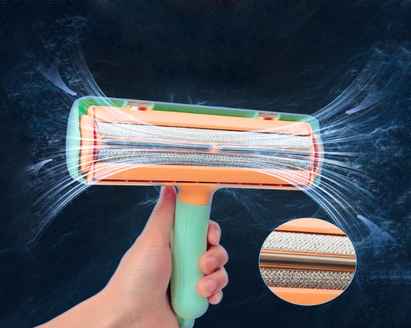 Upgraded Pet Hair Removal Brush for Cats And Dogs Electrostatic Absorption Hair Cleaner Rolling Comb Sticky Hair Removal Tool