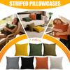 Fein gestreifte Cord-Kissenhülle für Wohnzimmer-Sofa