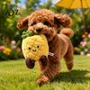 Tragbares Haustierspielzeug für Reisen Gefüllte Ananas Hundespielzeug, Quietschendes Plüsch-Kauspielzeug Niedliche Hautfreundliche Welpen zum Zahnen, Kleine und Mittlere Hunde Langlebige Haustiere