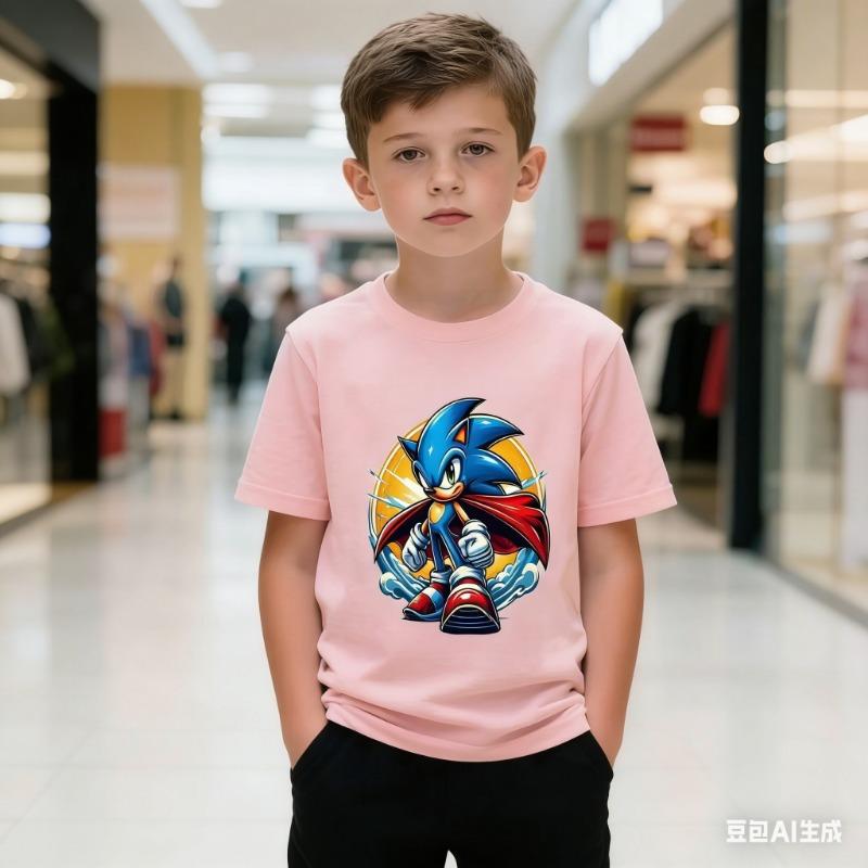 Pure Cotton Children's T-shirt 2026 Summer New Easter Themed Cartoon Printed Casual Parent-child Outfit for Boys and Girls