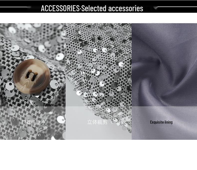 Foreign Trade 2025 Gold Sequin Tuxedo for Men - Korean Style Nightclub Host and Photo Studio Suit