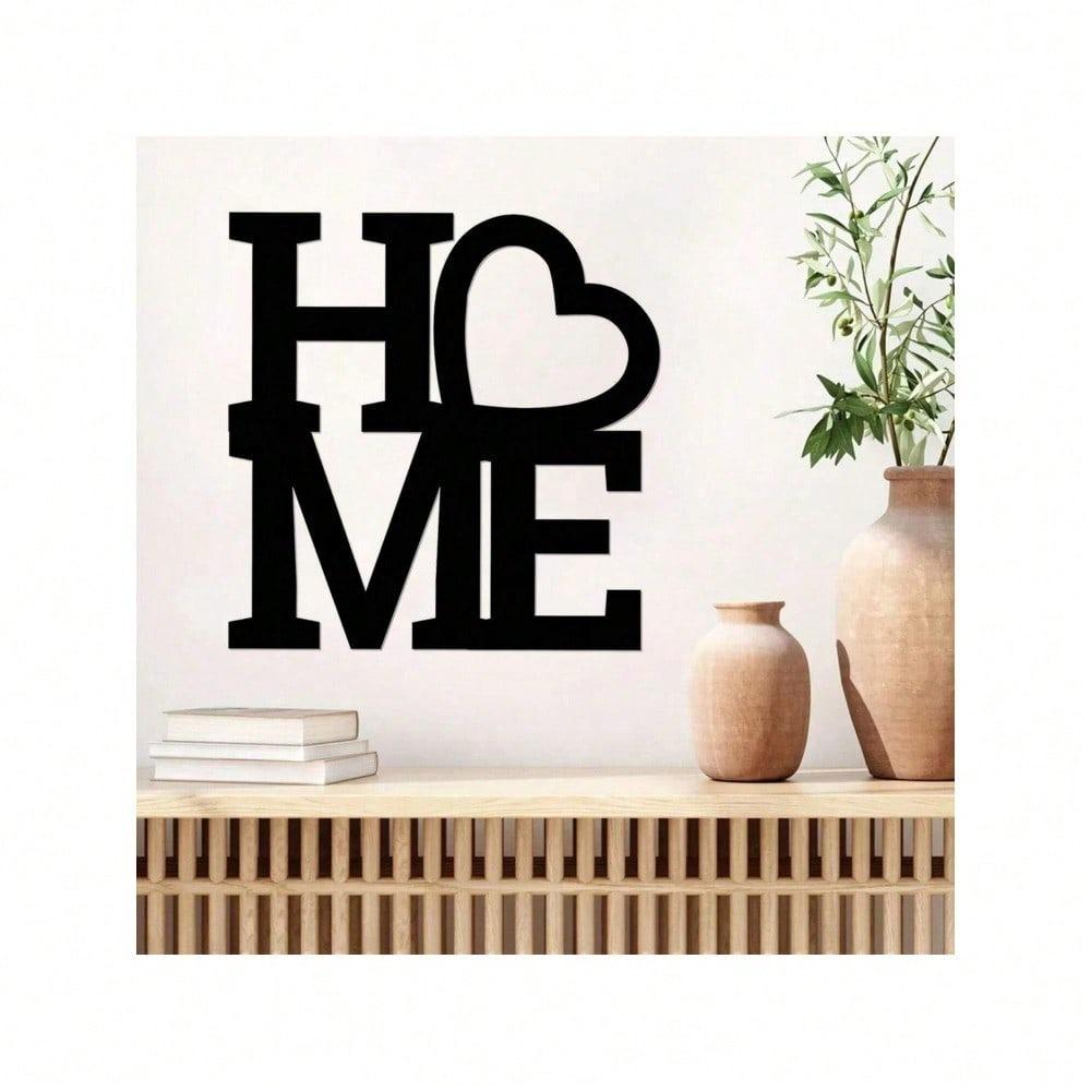 Metal Wall Art Letters 1pc, Iron Home Decor, Black Silhouette Wall Decoration, Abstract Metal Wall Art, Modern Hanging Ornament