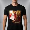 Y2K Glow Music Note Michael Jackson T-Shirt Premium Crew Neck Short Sleeve Harajuku Fashion Fan Art Graphic Top