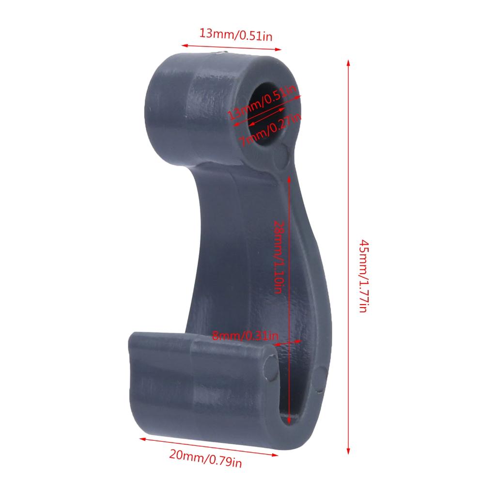 6 Pcs Kayak J Shape Hooks Bungee Hooks Plastic Snap Fasten Rope Hooks Clip for Kayaks Canoes Paddle Board Rowing