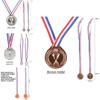 Children Plastic Gold Silver And Bronze Medal With Hanging Ropes For Sports Events And Party Gifts